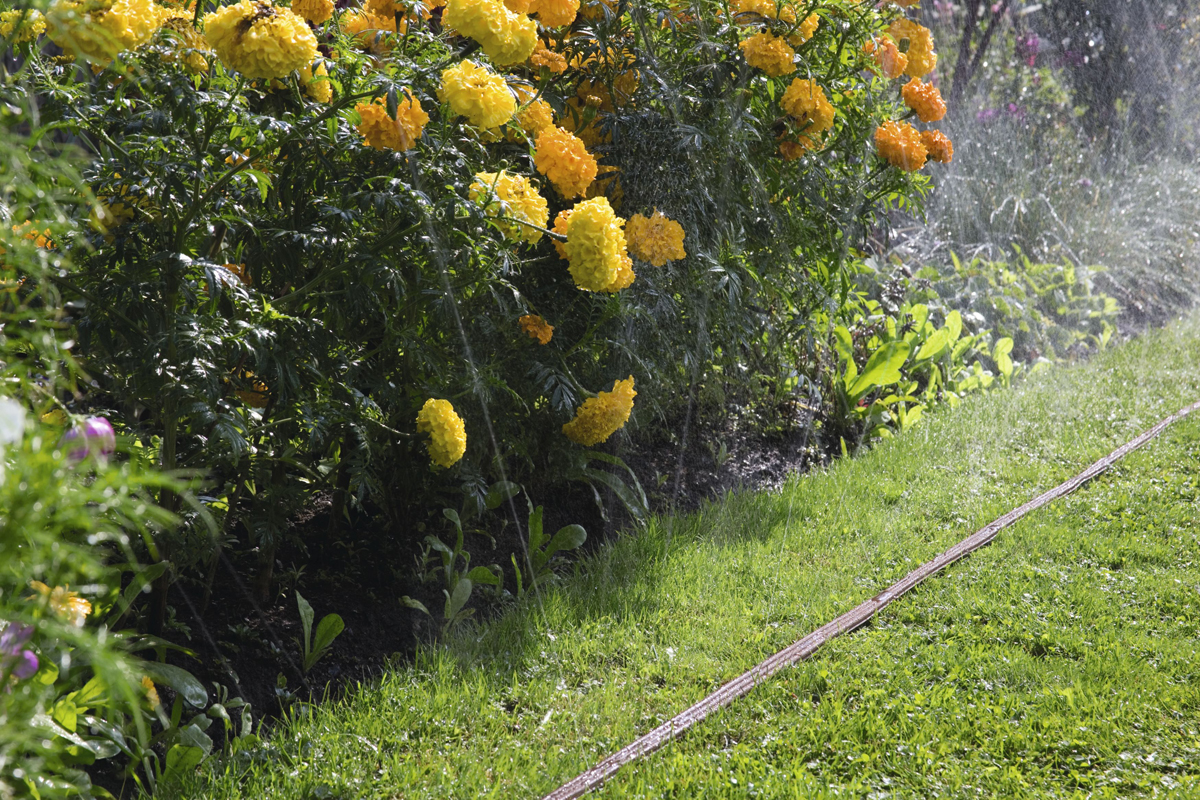 GARDENA Schlauch-Regner,15 m, braun
